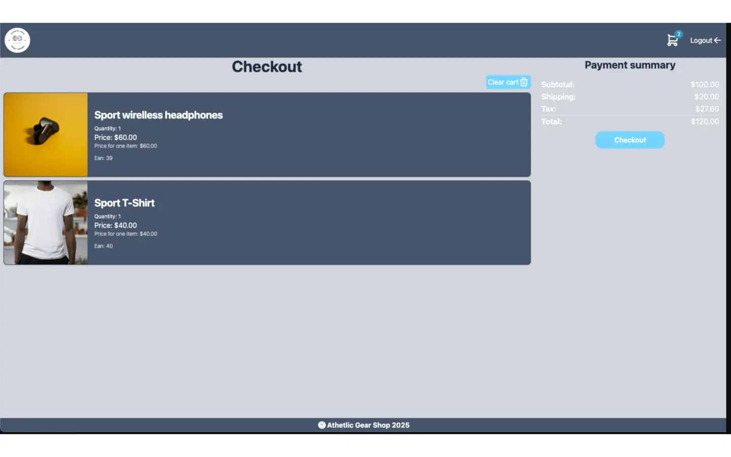 Drugi zrzut ekranu projektuAngularEcom